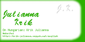 julianna krik business card